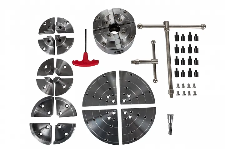 Фото CK-4.5Z/S1 114 мм 4-х кулачковый токарный патрон по дереву в наборе в интернет-магазине ToolHaus.ru
